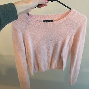 Lulus Light Pink Cropped Sweater